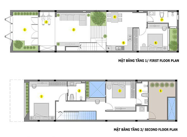 Mẫu nhà phố 2 tầng 5x15 + tum 3 phòng ngủ