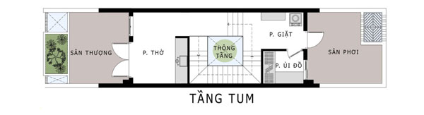 Bản vẽ tầng tum của ngôi nhà