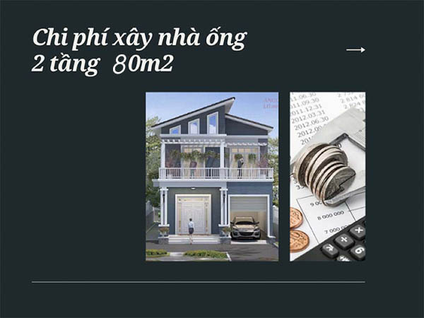 Cách tính chi phí xây nhà 2 tầng 80m2 mới nhất