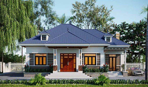 Nhà cấp 4 mái thái 3 phòng ngủ 120m2 thiết kế rộng rãi thoáng mát