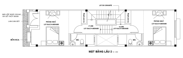 bản vẽ thiết kế tầng 1 nhà phố 3 tầng