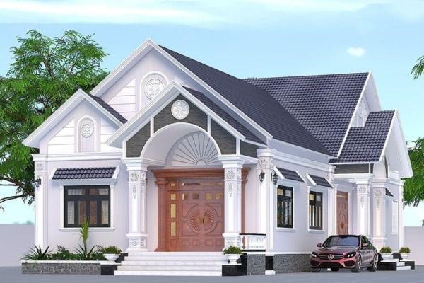 nhà biệt thự vườn cấp 4 có gara