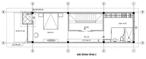 bản vẽ thiết kế tầng 3