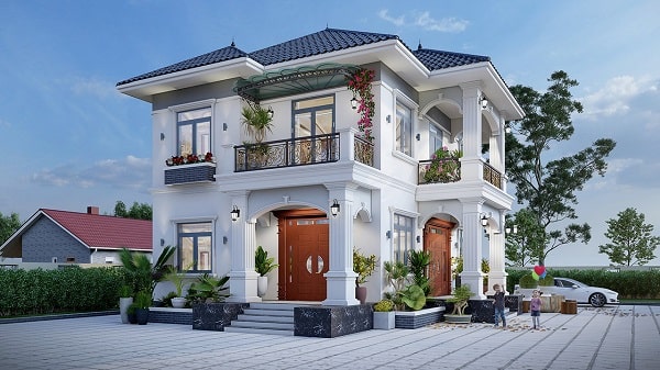 Biệt thự 2 tầng hiện đại Châu Âu