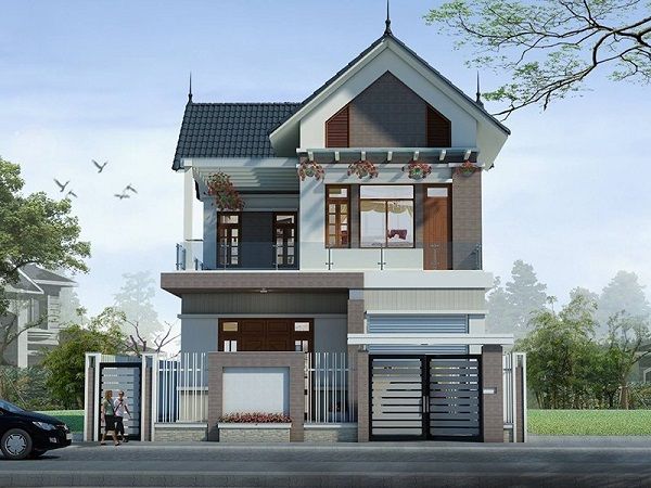 Nhà phố mặt tiền 7m hiện đại mái Thái