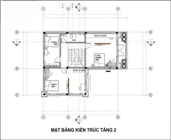 Bản vẽ biệt thự chữ L 3 tầng tân cổ điển