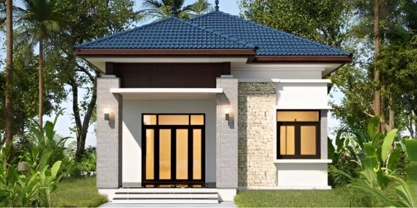 Thiết kế nhà cấp 4 chữ L 3 phòng ngủ phù hợp với nhiều phong cách khác nhau 