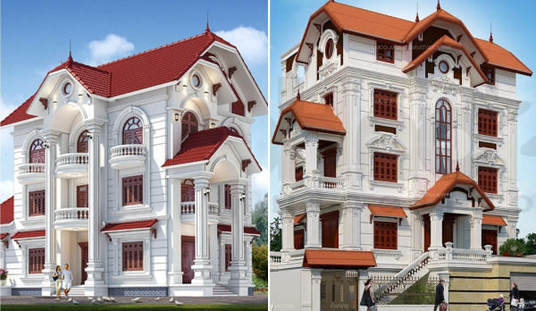 Biệt thự tân cổ điển mái Mansard