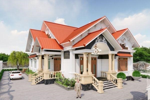 Biệt thự nhà vườn cấp 4 mái ngói